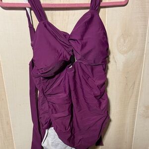 Elegant Purple Women's One-Piece Swimsuit